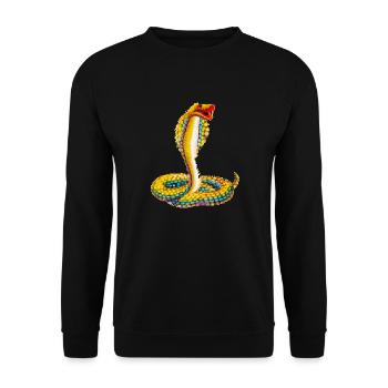 Serpent de pixel - Sweat-shirt Unisexe - noir - Devant - Alina (178cm) & Michal (187cm)