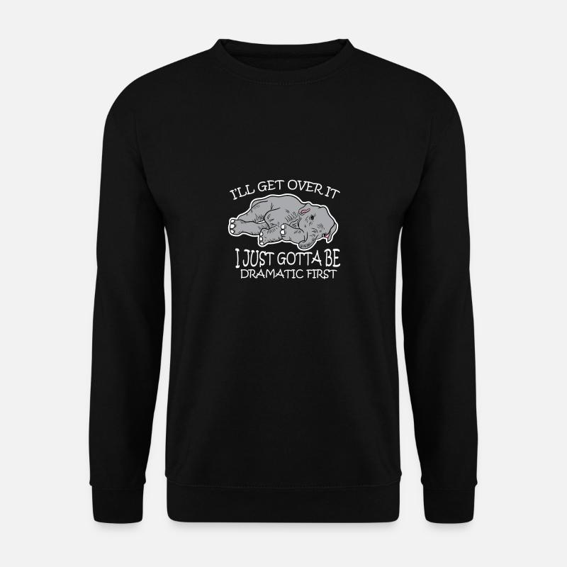 Dramatic Elefant Müde Bockig - Unisex Pullover - Schwarz