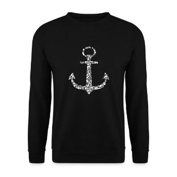 Anker - Unisex Pullover - Schwarz - Vorne - Alina (178cm) & Michal (187cm)