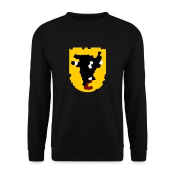 Uristier Wappen - Unisex Pullover - Schwarz - Vorne - Alina (178cm) & Michal (187cm)