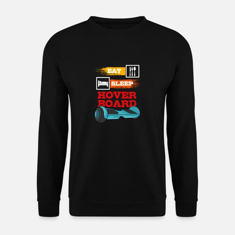 Hoverboard Junge Geschenk, Eat, Sleep - Unisex Pullover - Schwarz