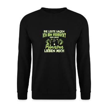 Gärtner, Hobbygärtner Geschenk, Garten Motiv - Unisex Pullover - Schwarz - Vorne - Alina (178cm) & Michal (187cm)