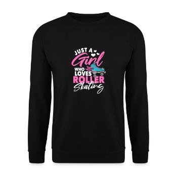 Roller Patinage, patin à roulettes, filles, enfants - Sweat-shirt Unisexe - noir - Devant - Alina (178cm) & Michal (187cm)