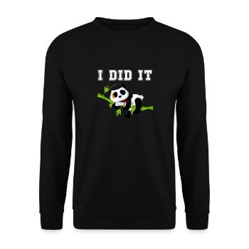 I Did It Cute Graduation Kawaii Panda With Diploma - Unisex Pullover - Schwarz - Vorne - Alina (178cm) & Michal (187cm)