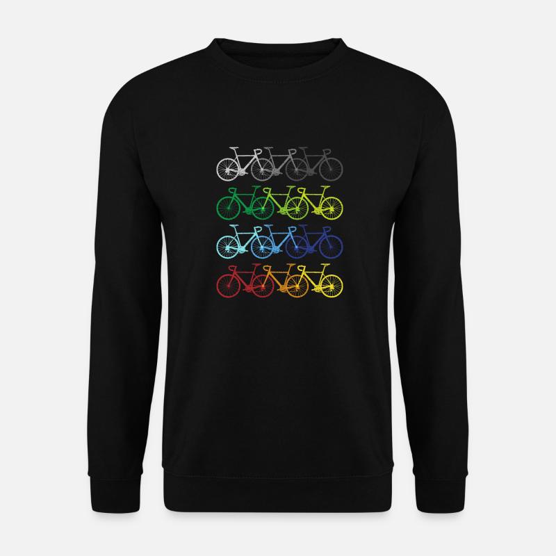 Fahrräder Regenbogen Fahrradfahrer Radfahrer - Unisex Pullover - Schwarz