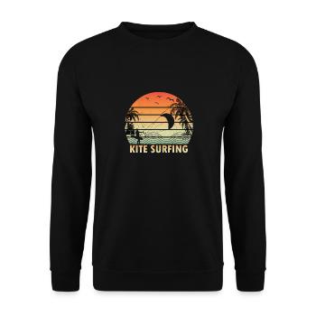Kite Surf Kitesurfen Kitesurf Kiten Kitebording - Unisex Pullover - Schwarz - Vorne - Alina (178cm) & Michal (187cm)