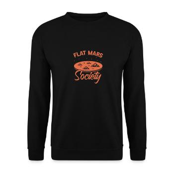 Flat Mars Society - Unisex Pullover - Schwarz - Vorne - Alina (178cm) & Michal (187cm)