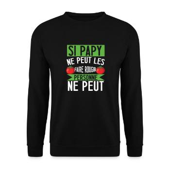 Cadeau homme jardinier papa père jardinage - Sweat-shirt Unisexe - noir - Devant - Alina (178cm) & Michal (187cm)