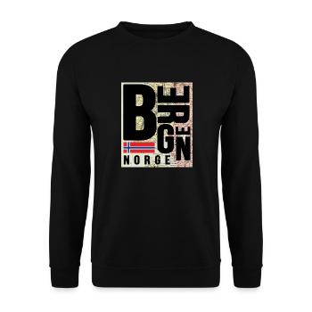 Bergen Norvège Norge - Sweat-shirt Unisexe - noir - Devant - Alina (178cm) & Michal (187cm)