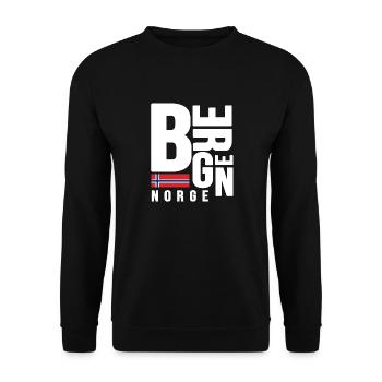 Bergen - Unisex Pullover - Schwarz - Vorne - Alina (178cm) & Michal (187cm)