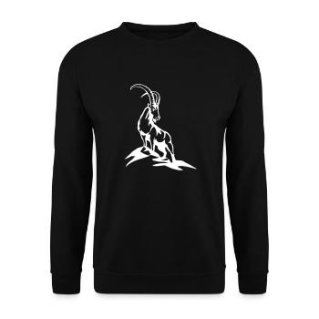 Magnificent Ibex Berchtesgaden National Park - Unisex Sweatshirt - black - Front - Alina (178cm) & Michal (187cm)