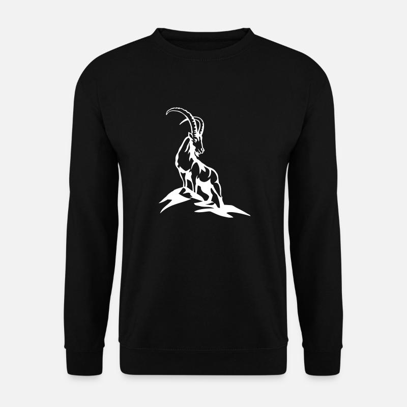 Prachtvoller Steinbock Berchtesgaden Nationalpark - Unisex Pullover - Schwarz