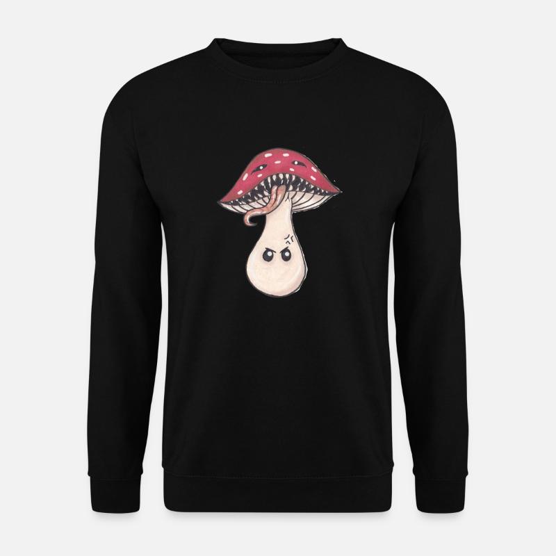 Verrückter Pilz - Unisex Pullover - Schwarz