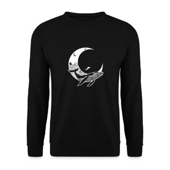 whale Design for a enthusiasts of whales and - Unisex Pullover - Schwarz - Vorne - Alina (178cm) & Michal (187cm)