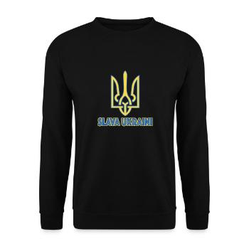 Slava Ukraini Freedom Europe Ukraine Kiev Soutien - Sweat-shirt Unisexe - noir - Devant - Alina (178cm) & Michal (187cm)