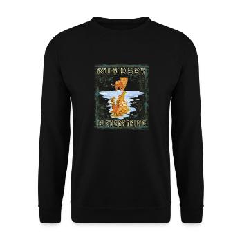 Motivation Mindset Baby Tiger - Unisex Sweatshirt - black - Front - Alina (178cm) & Michal (187cm)