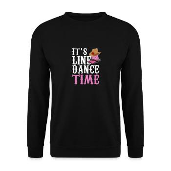 C’est line dance Time Line Dancing Country Music - Sweat-shirt Unisexe - noir - Devant - Alina (178cm) & Michal (187cm)