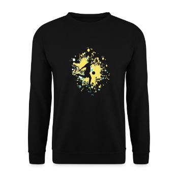 Soccer Passion Color Splash - Sweat-shirt Unisexe - noir - Devant - Alina (178cm) & Michal (187cm)