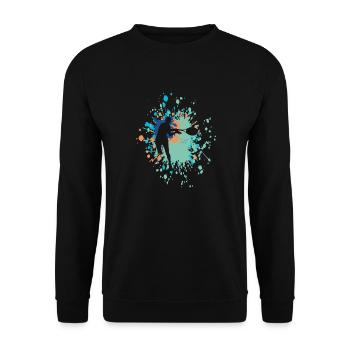 Tennis Return The Favor Color Splash - Unisex Sweatshirt - black - Front - Alina (178cm) & Michal (187cm)