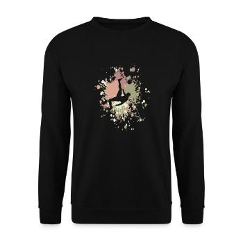 Soccer Finish Scissor Kick Color Splash - Sweat-shirt Unisexe - noir - Devant - Alina (178cm) & Michal (187cm)