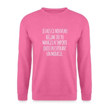 nouveau régime - Sweat-shirt Unisexe - rose - Devant