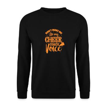 Cheer Coach - Funny Professional Cheerleader - Unisex Pullover - Schwarz - Vorne - Alina (178cm) & Michal (187cm)