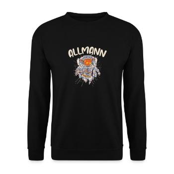 Funny original German Alman and Allmann - Unisex Sweatshirt - black - Front - Alina (178cm) & Michal (187cm)