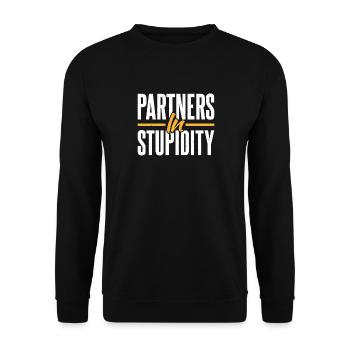 Partnerkleidung für Geschwister - Unisex Pullover - Schwarz - Vorne - Alina (178cm) & Michal (187cm)