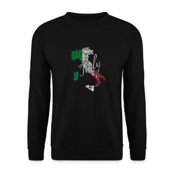 Italy - Unisex Pullover - Schwarz - Vorne - Alina (178cm) & Michal (187cm)