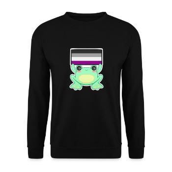 Froggy Ace - Unisex Sweatshirt - black - Front - Alina (178cm) & Michal (187cm)