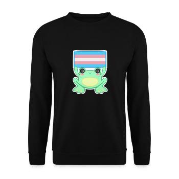 Froggy Trans - Unisex Sweatshirt - black - Front - Alina (178cm) & Michal (187cm)