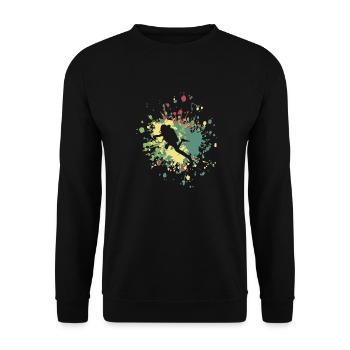 Éclaboussure de couleur De plongeur - Sweat-shirt Unisexe - noir - Devant - Alina (178cm) & Michal (187cm)