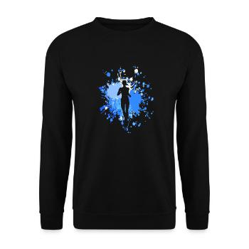Athlétisme Jogging Color Splash - Sweat-shirt Unisexe - noir - Devant - Alina (178cm) & Michal (187cm)