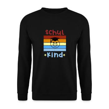 Schulkind 1. Klasse Smile Schulbeginn T shirt - Unisex Pullover - Schwarz - Vorne - Alina (178cm) & Michal (187cm)