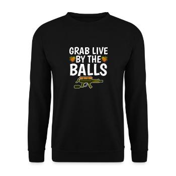 Drôle d’humour Ironic Paintball Game - Sweat-shirt Unisexe - noir - Devant - Alina (178cm) & Michal (187cm)