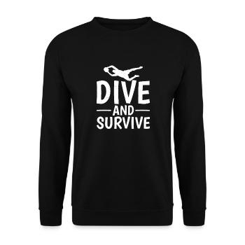 Dodgeball - Unisex Pullover - Schwarz - Vorne - Alina (178cm) & Michal (187cm)