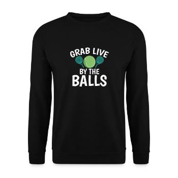 Tennis amusant - Sweat-shirt Unisexe - noir - Devant - Alina (178cm) & Michal (187cm)