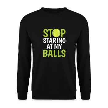 Tennis amusant - Sweat-shirt Unisexe - noir - Devant - Alina (178cm) & Michal (187cm)