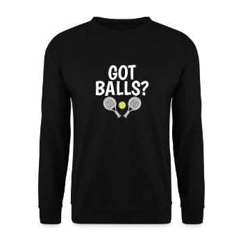 Tennis amusant - Sweat-shirt Unisexe - noir - Devant - Alina (178cm) & Michal (187cm)