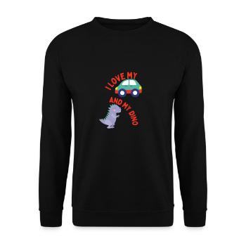 Birthday - Unisex Sweatshirt - black - Front - Alina (178cm) & Michal (187cm)