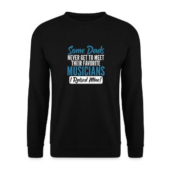 Sportlicher Athletischer Vater - Unisex Pullover - Schwarz - Vorne - Alina (178cm) & Michal (187cm)