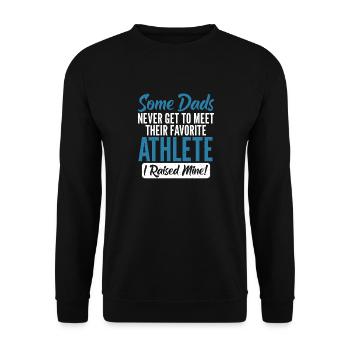 Sportlicher Athletischer Vater - Unisex Pullover - Schwarz - Vorne - Alina (178cm) & Michal (187cm)