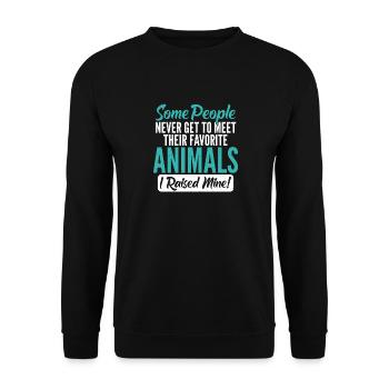 Sportlicher Athletischer Vater - Unisex Pullover - Schwarz - Vorne - Alina (178cm) & Michal (187cm)