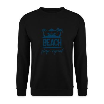 conception de répétition de sommeil de plage - Sweat-shirt Unisexe - noir - Devant - Alina (178cm) & Michal (187cm)
