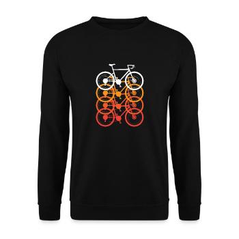 couleurs du vélo de montagne Design pour un vélo de montagne - Sweat-shirt Unisexe - noir - Devant - Alina (178cm) & Michal (187cm)