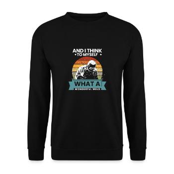 et je me dis quel merveilleux design de soudure - Sweat-shirt Unisexe - noir - Devant - Alina (178cm) & Michal (187cm)