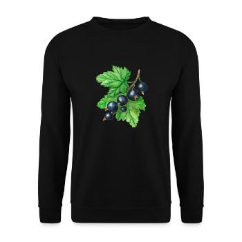 Aquarelle de cassis - Sweat-shirt Unisexe - noir - Devant - Alina (178cm) & Michal (187cm)