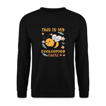 Beekeeping Hobby Bee Keeper Honey - Unisex Sweatshirt - black - Front - Alina (178cm) & Michal (187cm)