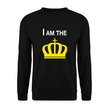 Iam The Queen - Sweat-shirt Unisexe - noir - Devant - Alina (178cm) & Michal (187cm)