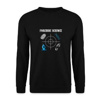 forensic fingerprint footprint microscope Design - Unisex Pullover - Schwarz - Vorne - Alina (178cm) & Michal (187cm)